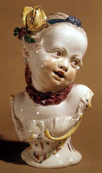 Nymphenberg buste af en ung pige, ca.1761 (porcelæn) af German School