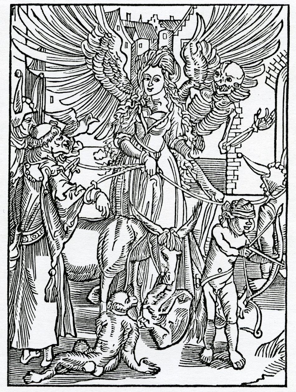 Af uorden og venerisk, illustration fra Alexander Barclays engelske oversættelse af 