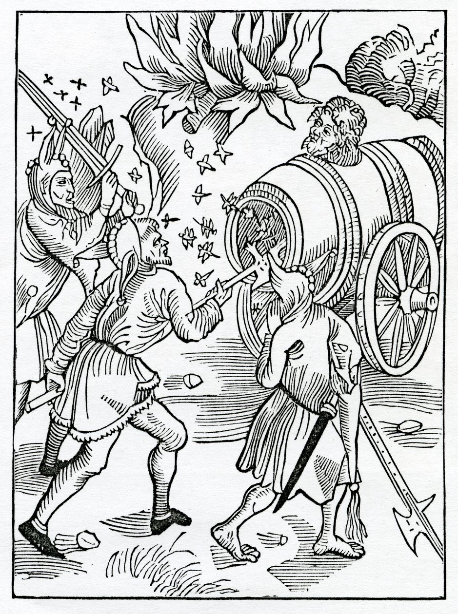 Af besynderlige dårskaber, illustration fra Alexander Barclays engelske oversættelse af 