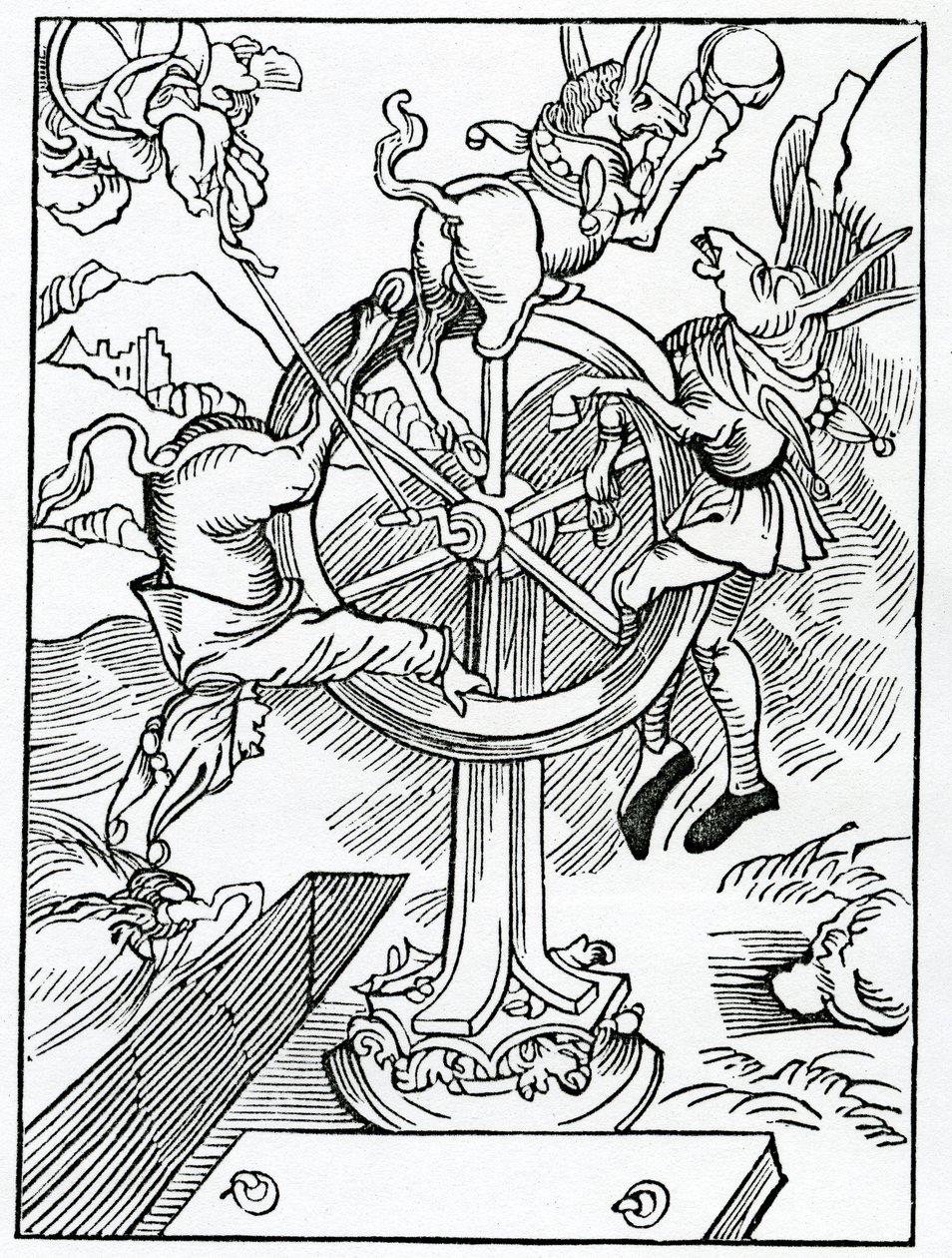 Af formuens mutabylyte, illustration fra Alexander Barclays engelske oversættelse af 