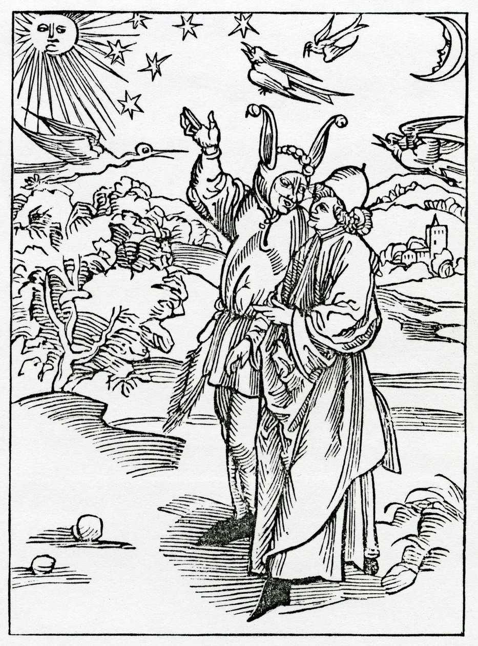 Af astronomiens vayne kur, illustration fra Alexander Barclays engelske oversættelse af 