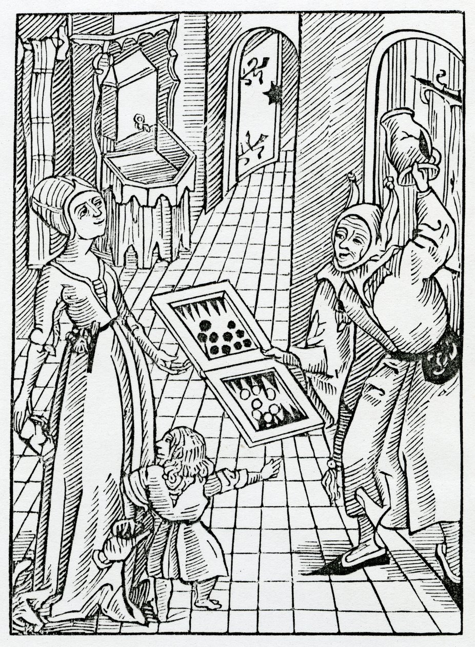 Af yll-eksemplet med ældste gyuyn til ungdom, illustration fra Alexander Barclays engelske oversættelse af 