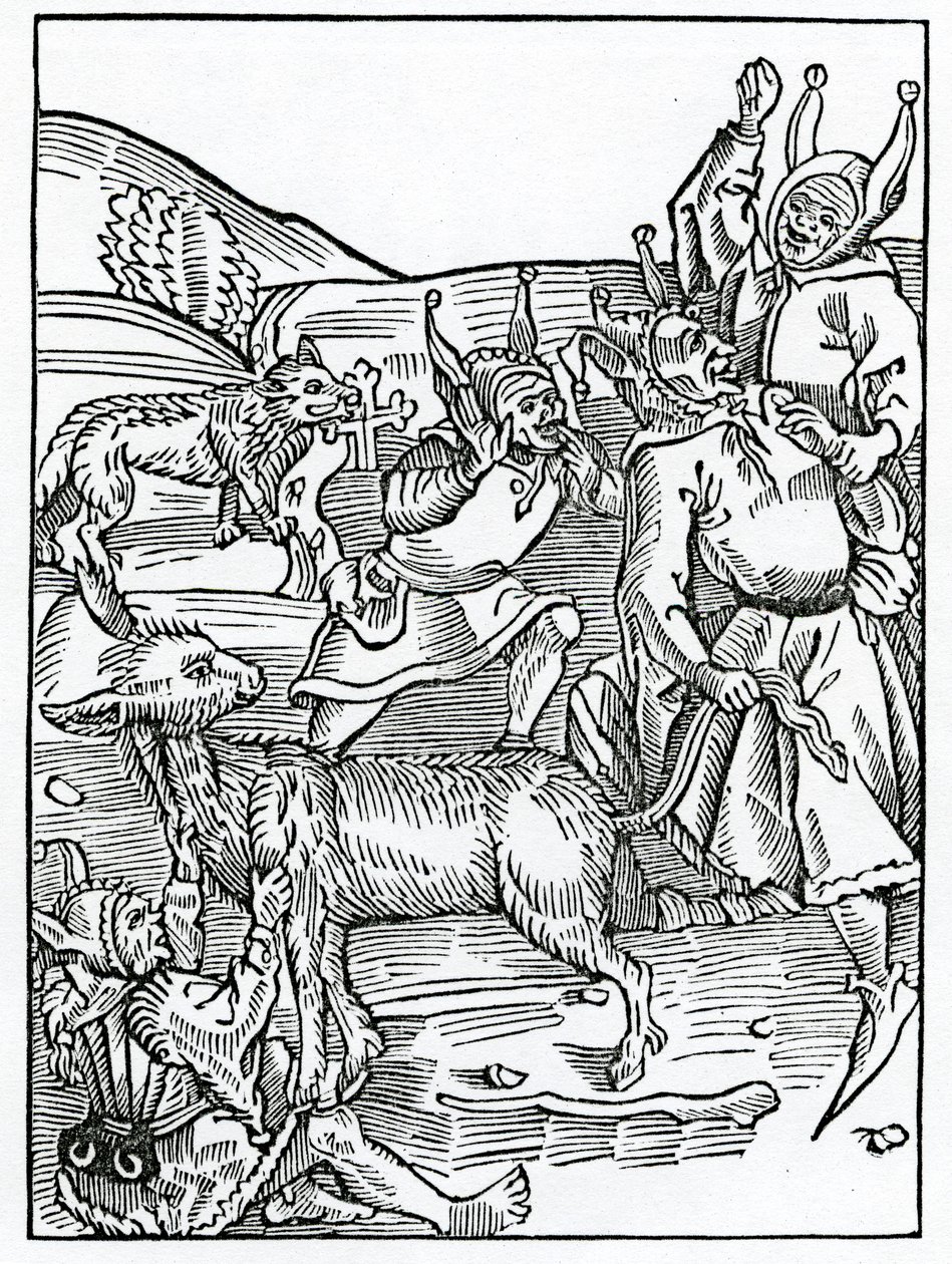 Af dem, der altid låner, illustration fra Alexander Barclays engelske oversættelse af 