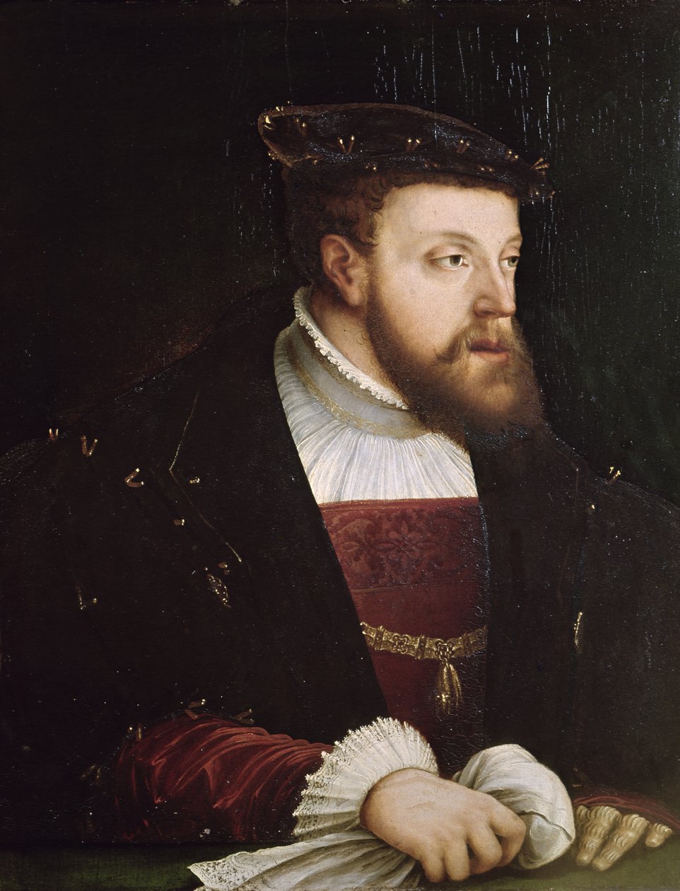 Portræt af Karl V (1500-58) af German School