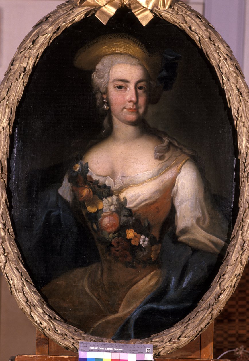 Portræt af Marie, Prinsesse af Hessen, c.1750 af German School