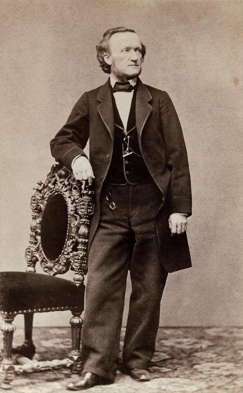 Portræt af Richard Wagner, ca. 1870 (albummetryk) af German School