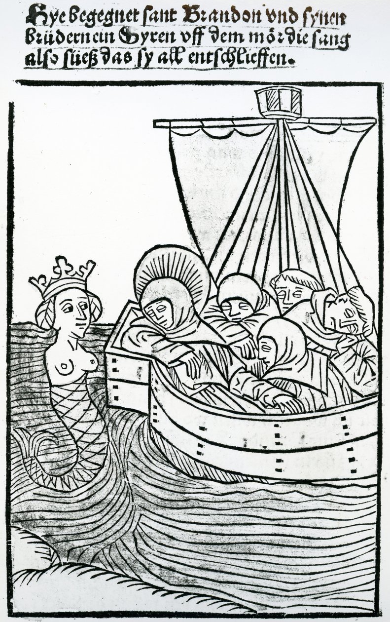 St. Brendan and the Siren, illustration fra 
