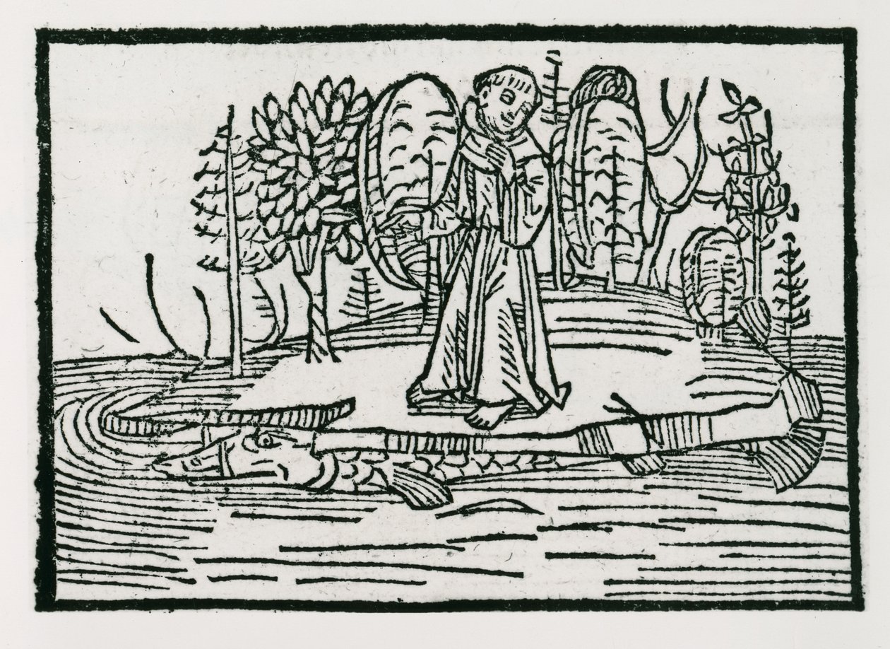 St. Brendan på fiskeøen, illustration fra 