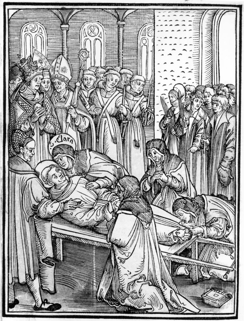 St. Clara ved en munks død af German School