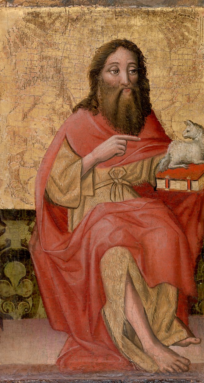Johannes Døberen (tempera på panel) af German School