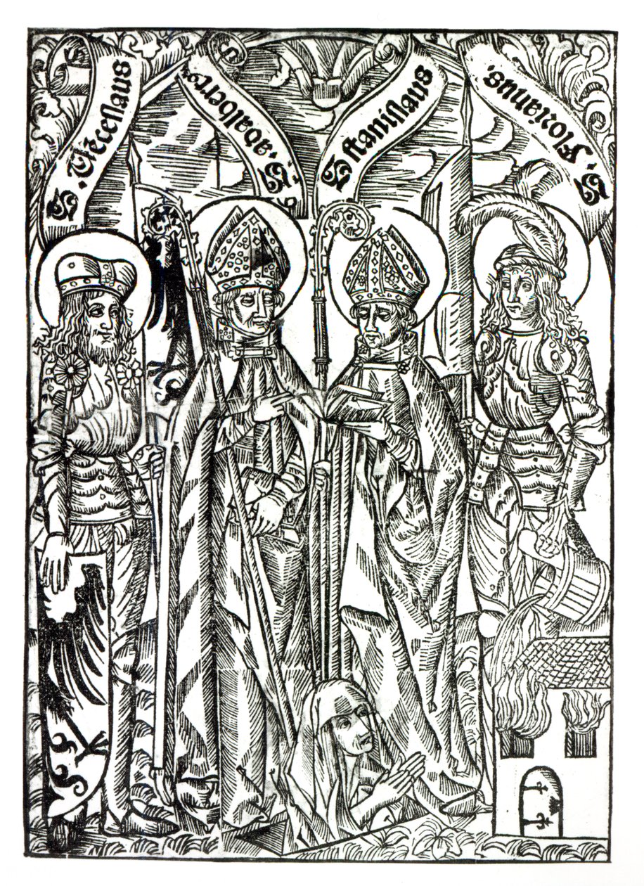St. Wenceslaus, St. Adalbert, St. Stanislaus og St. Florian af German School