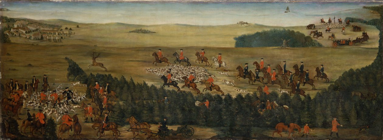 Hjortejagt med Frederik Vilhelm I af Preussen af German School