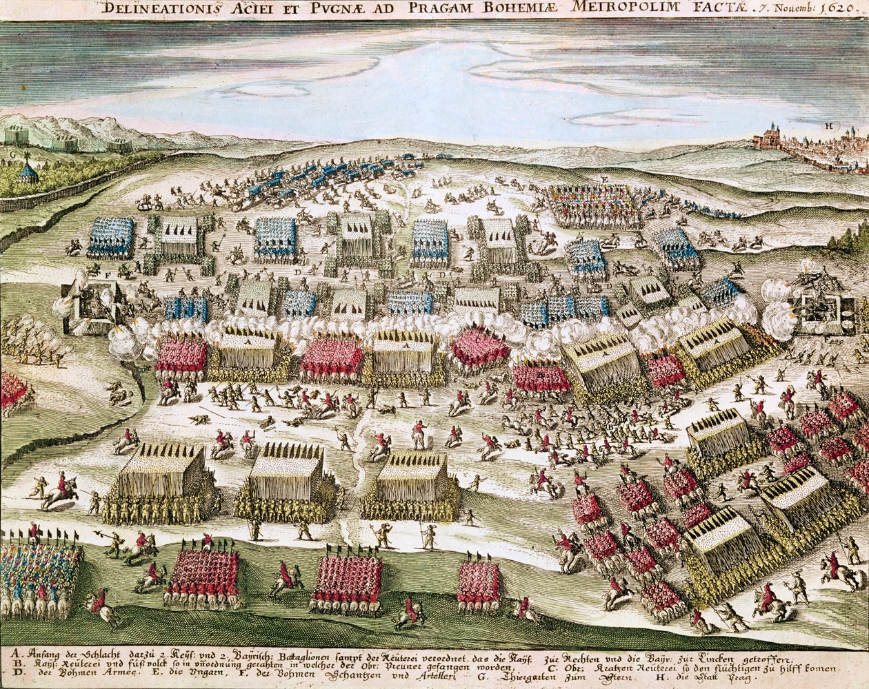 Slaget ved White Mountain (Weissen Berg), 8. november 1620 af German School