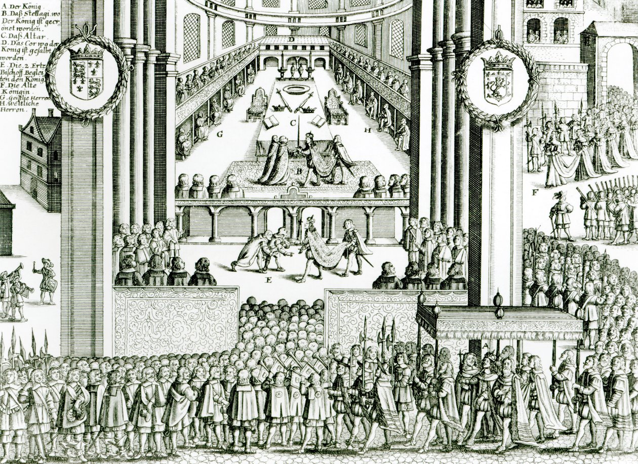 Kroningen af Charles I af German School