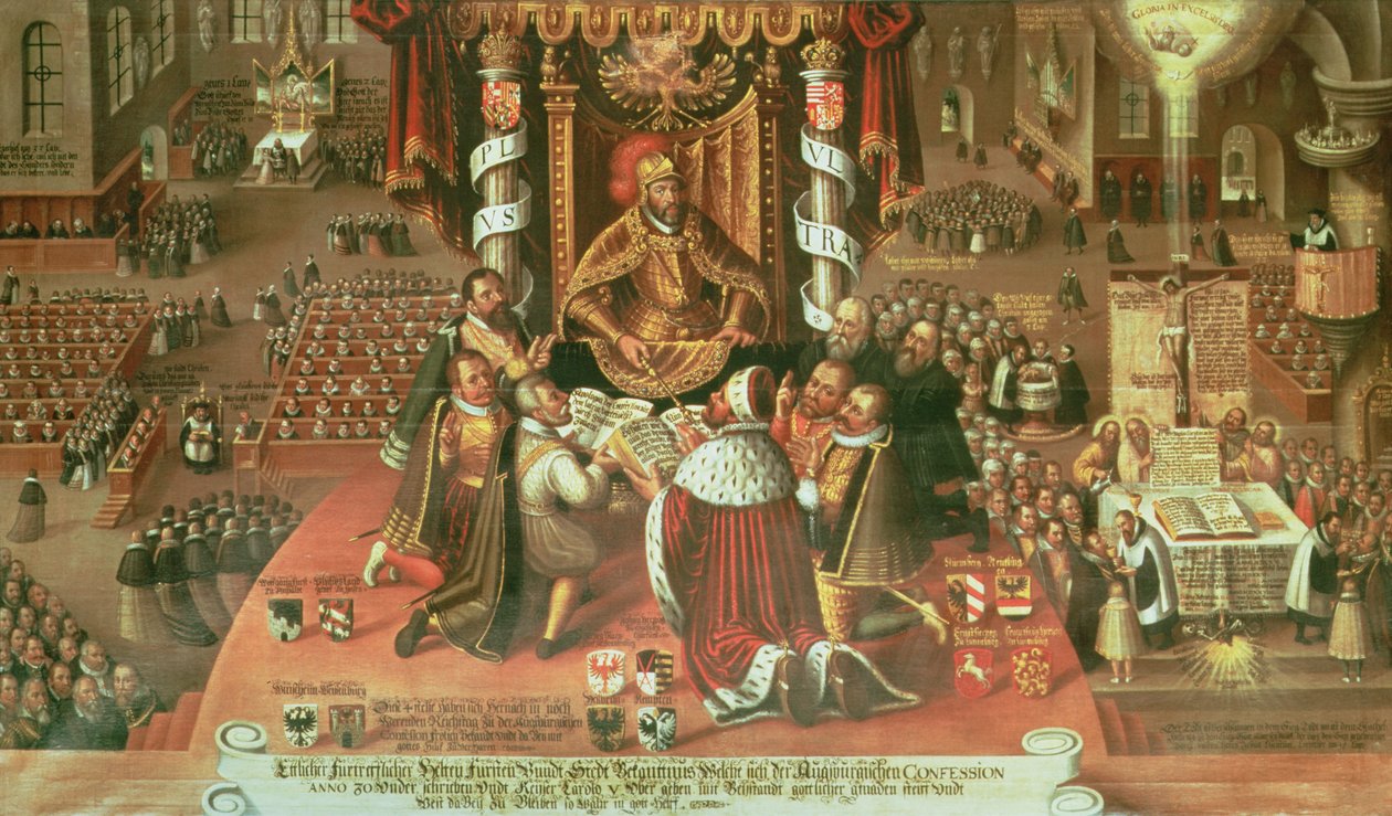 Leveringen af den Augsburgske Bekendelse, 25. juni 1530, 1617 af German School