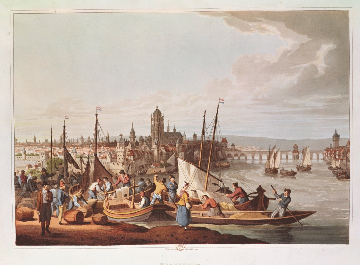 Udsigt over Frankfurt, 1814 af German School