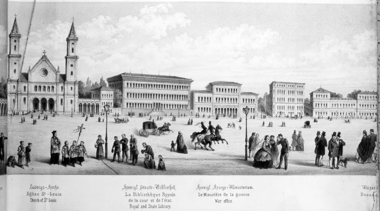 Udsigt over München, 1869 af German School