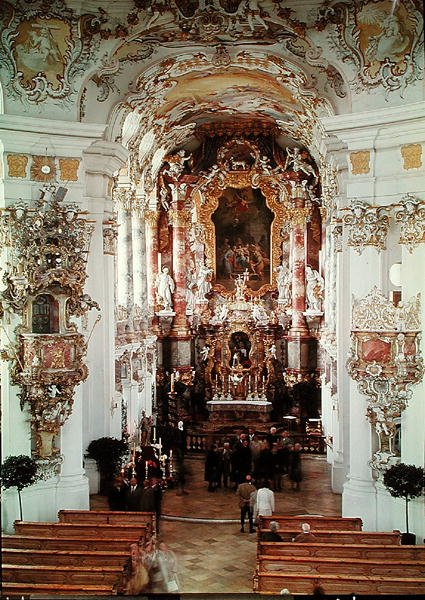 Udsigt over skibet, 1746-54 af German School