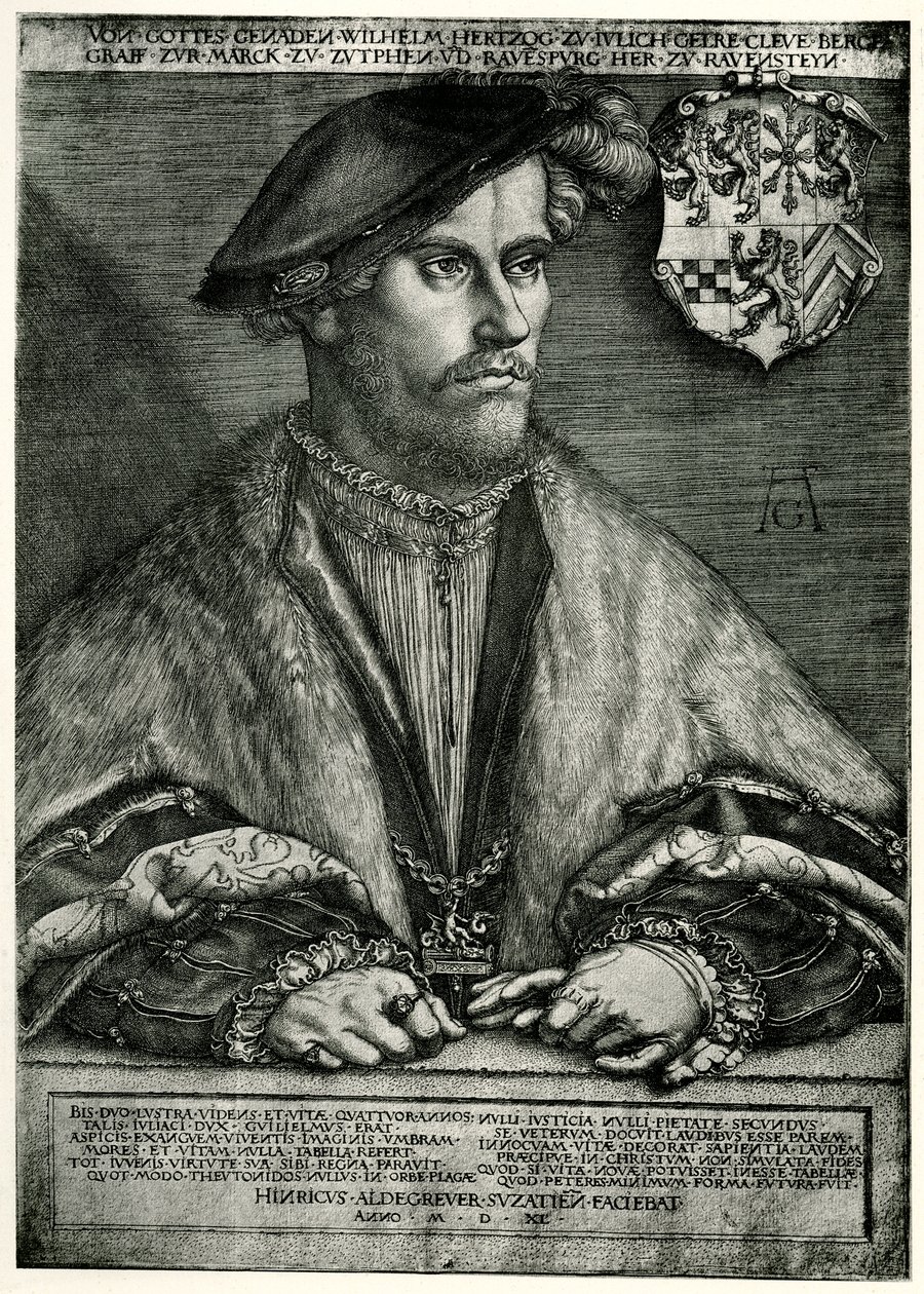 Wilhelm IV (1516-92) hertug af Julich-Kleve-Berg, 1540 (fototype) af German School