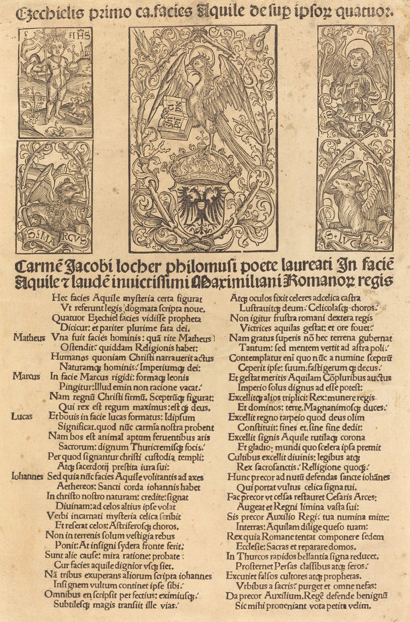 Allegori om ørnen og kejser Maximilian I af German 15th Century