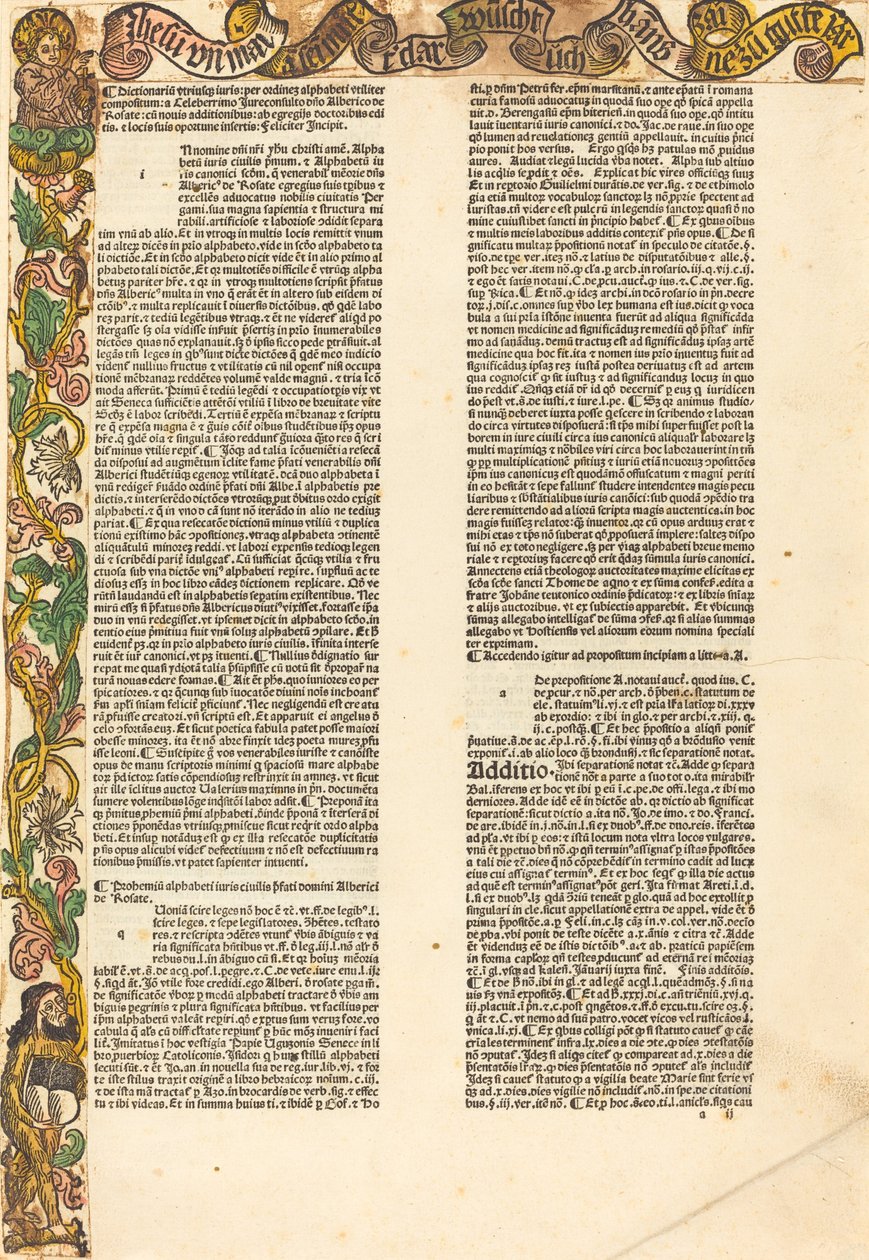 Border fra en almanak af German 15th Century