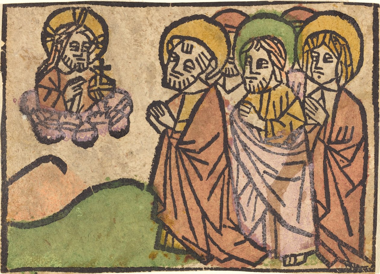 Kristus viser sig for apostlene af German 15th Century