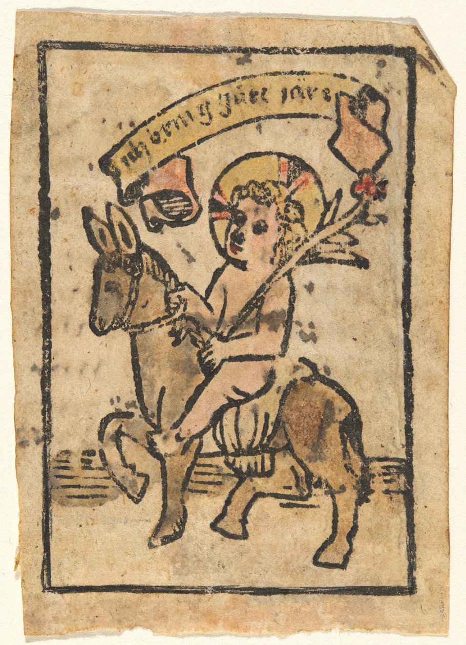Kristusbarn på æsel af German 15th Century