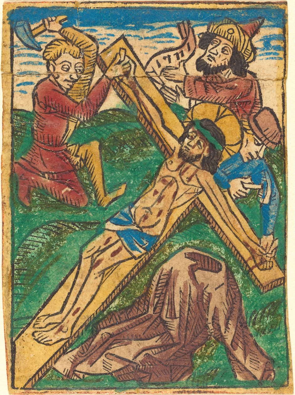 Kristus naglet til korset af German 15th Century