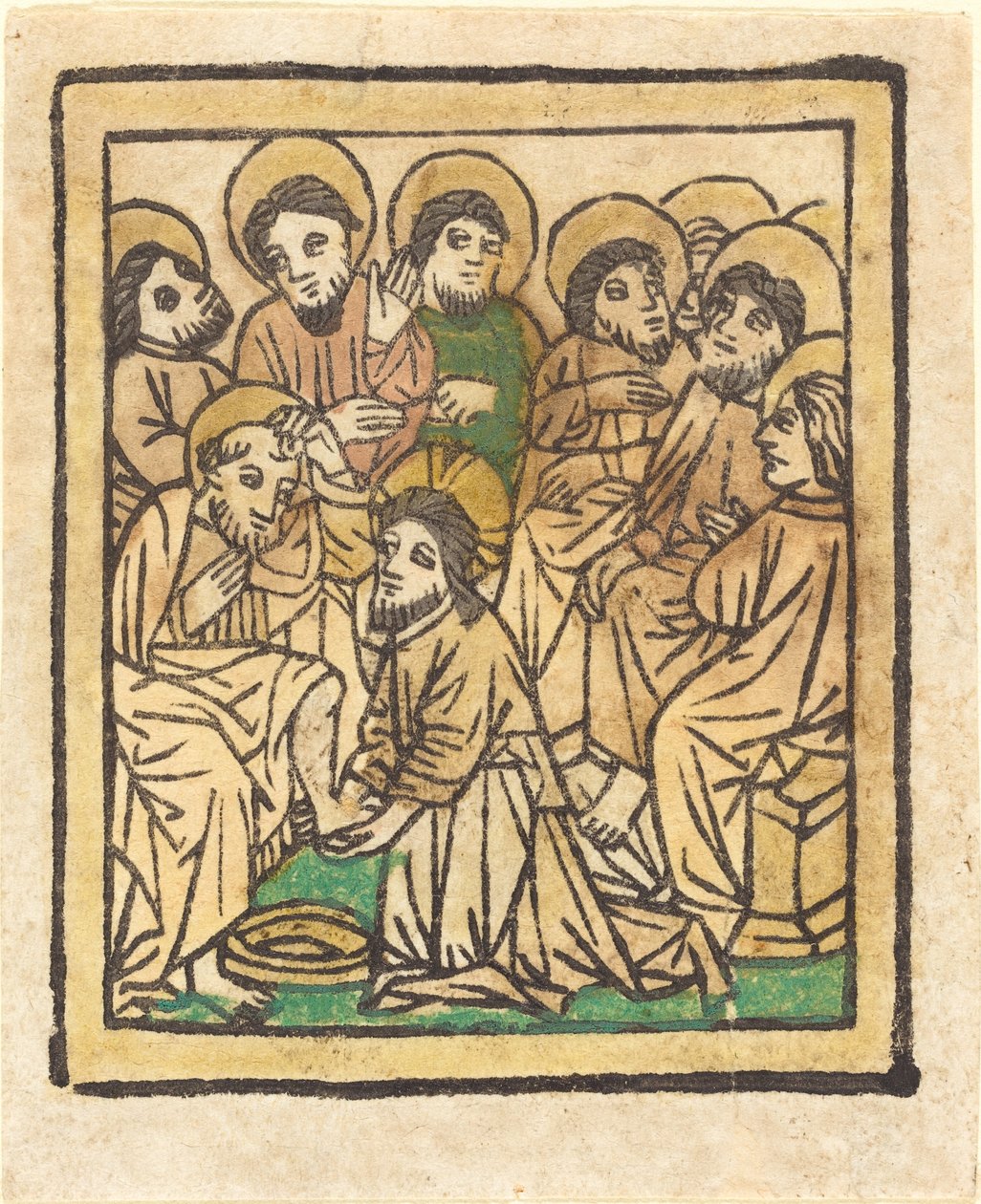 Kristus vasker apostlenes fødder af German 15th Century