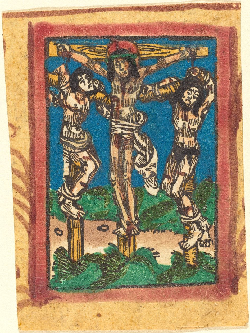 Kristus på korset mellem de to tyve af German 15th Century
