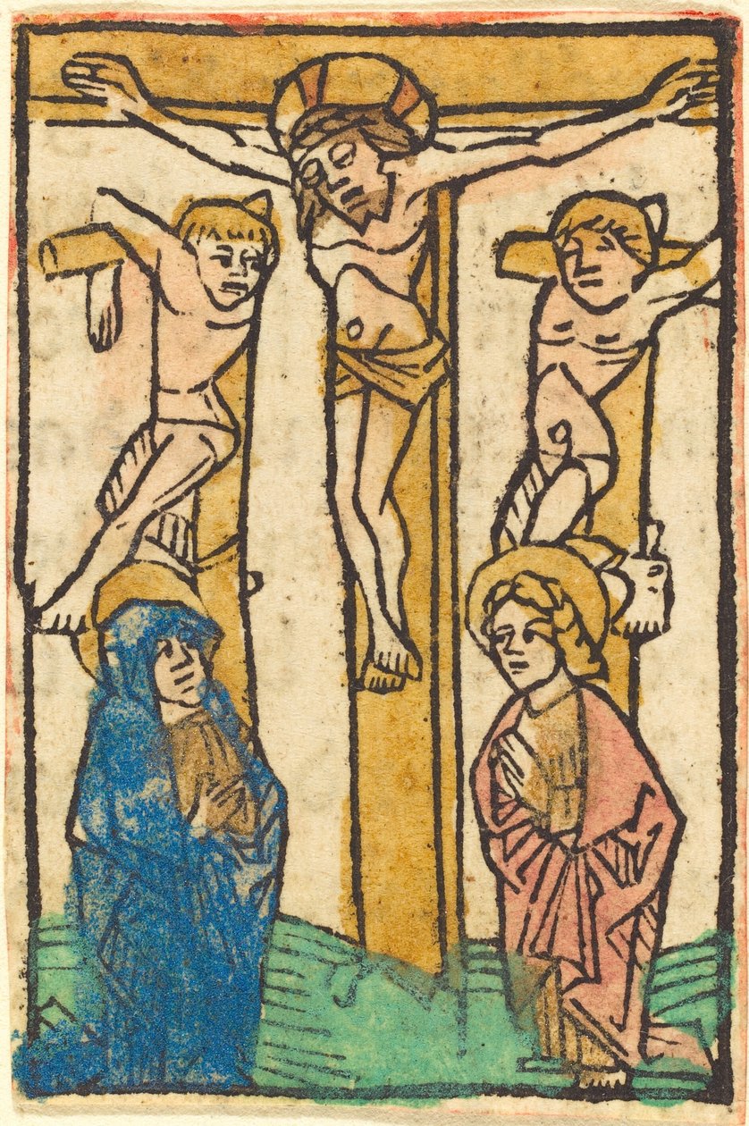 Kristus på korset mellem de to tyve af German 15th Century