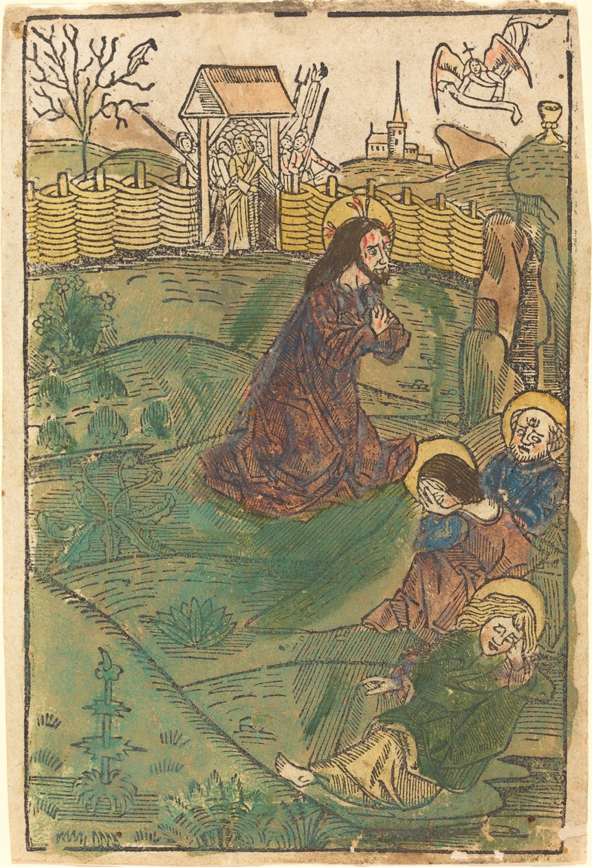 Kristus på Oliebjerget af German 15th Century