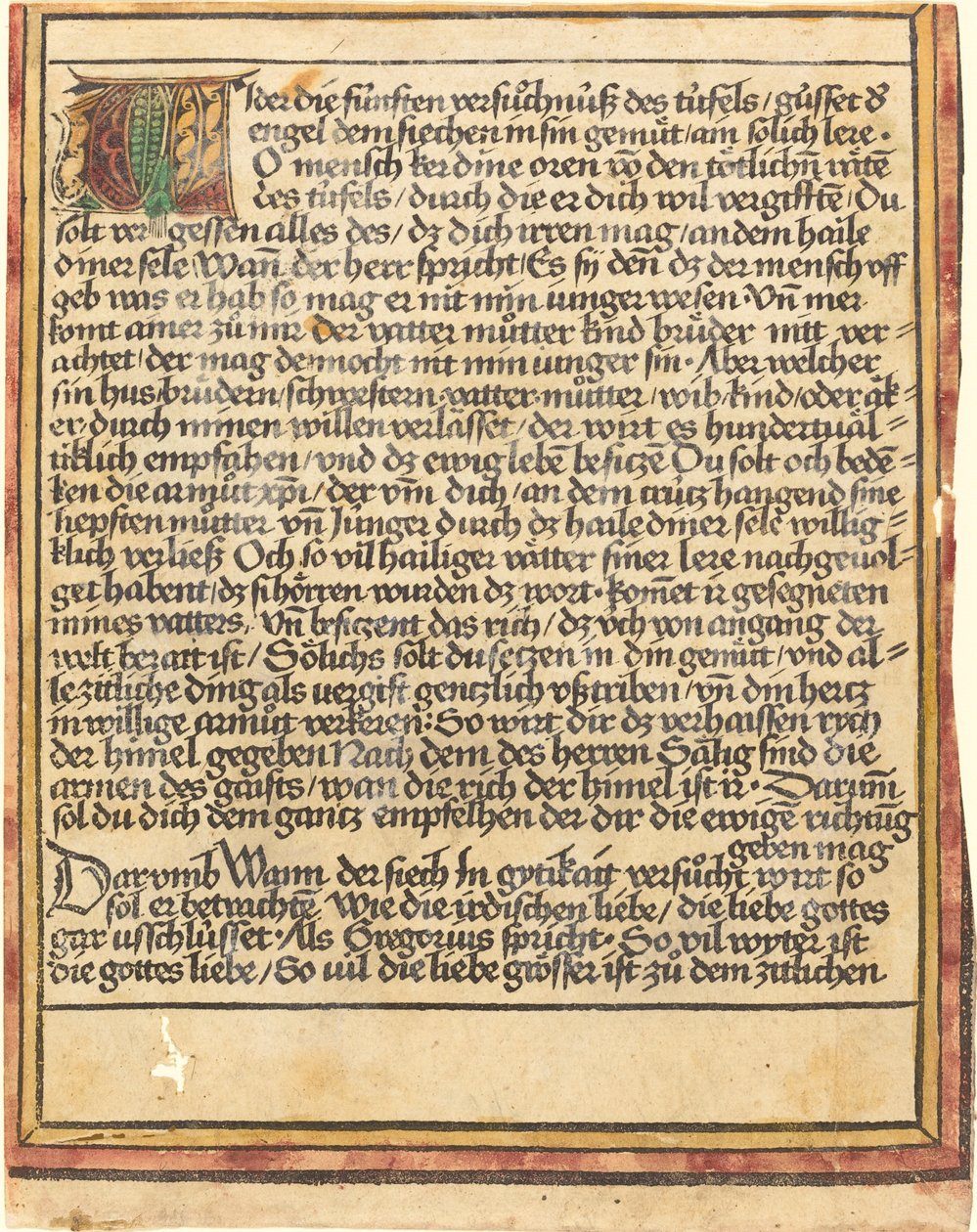 Formaning mod grådighed af German 15th Century