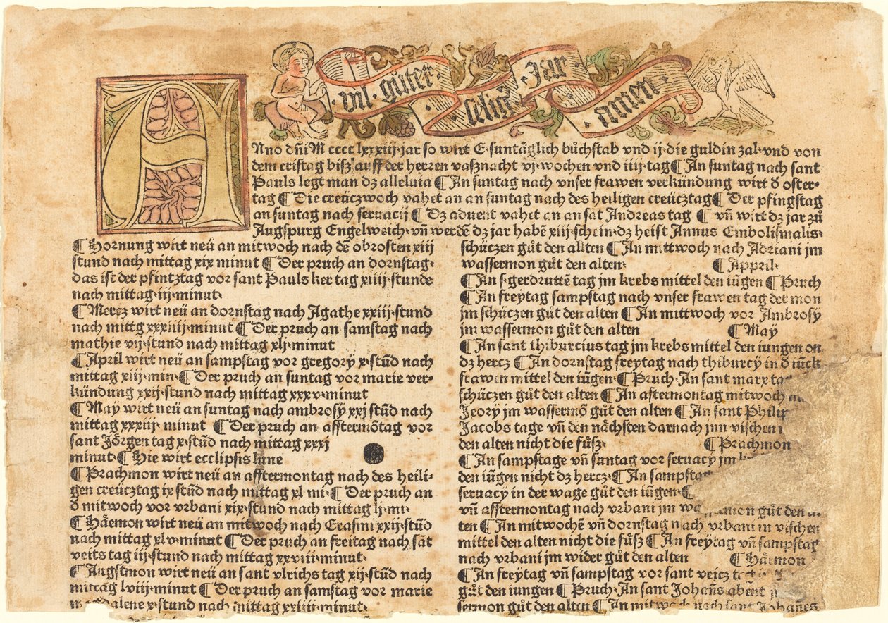 Indledende A og et nytårsønske af German 15th Century