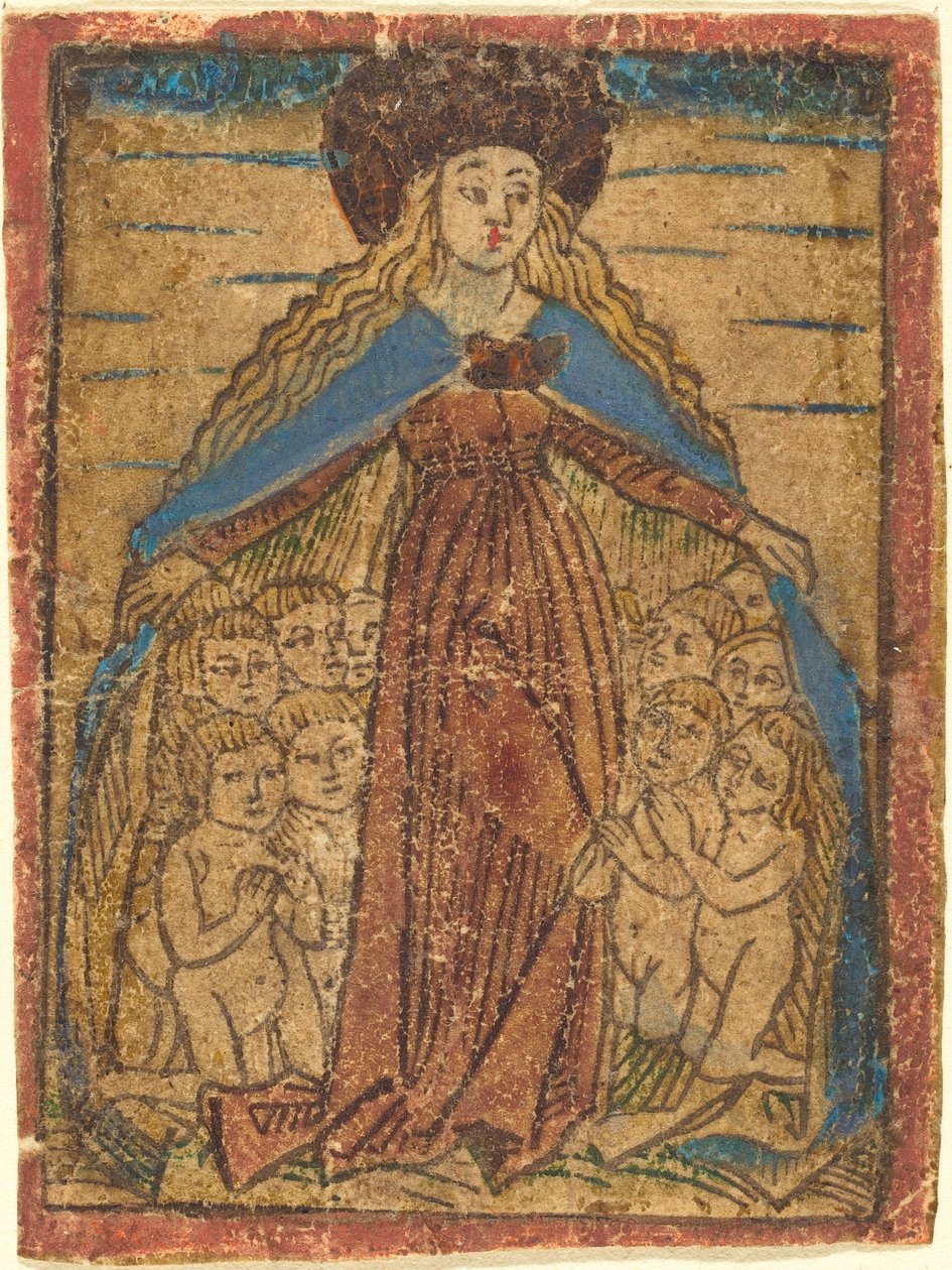 Madonna som beskytter af German 15th Century