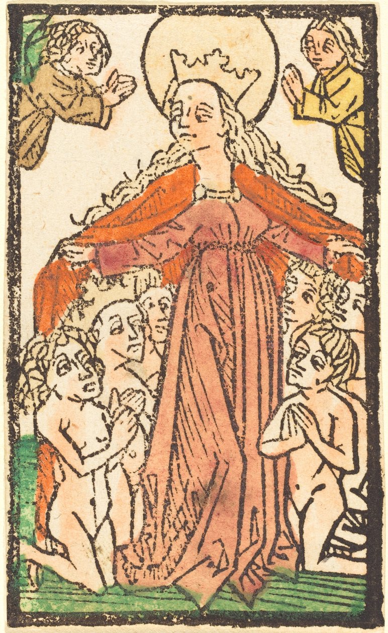 Madonna som beskytter af German 15th Century
