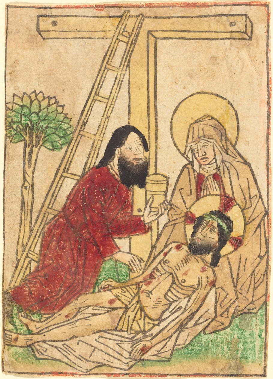 Pietà med Saint John af German 15th Century
