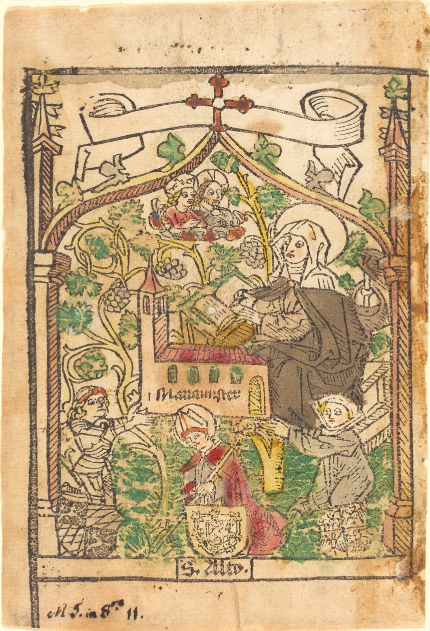 Saint Alto, Saint Bridget og grundlæggerne af Mariamunster af German 15th Century