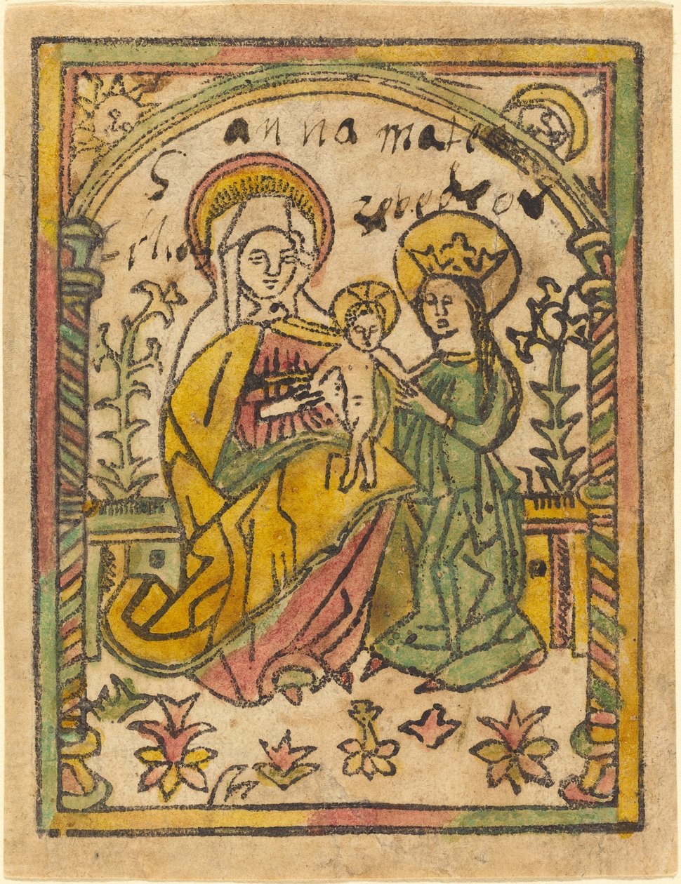 Sankt Anne med Madonnaen og barnet af German 15th Century