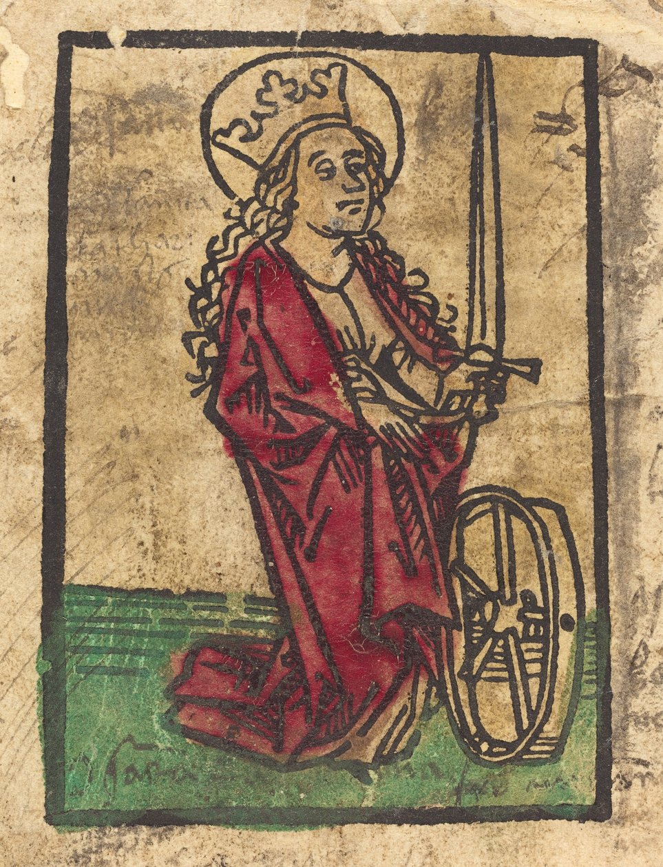 Den hellige Katarina af Alexandria af German 15th Century