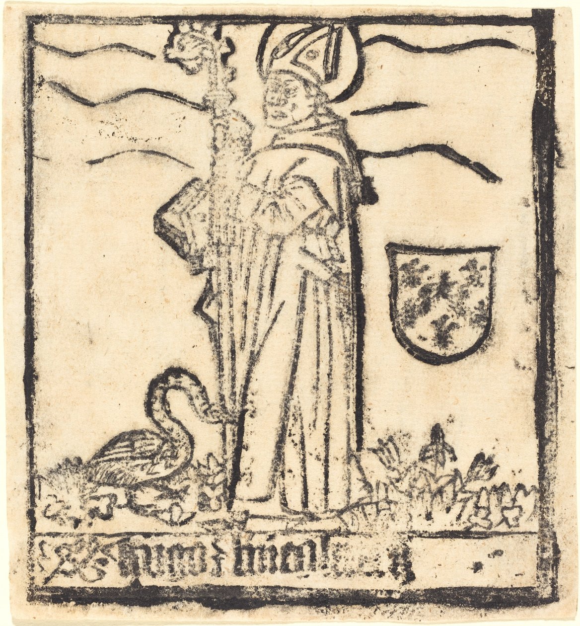 Sankt Hugo af Lincoln (eller Sankt Hugo af Avalon) af German 15th Century