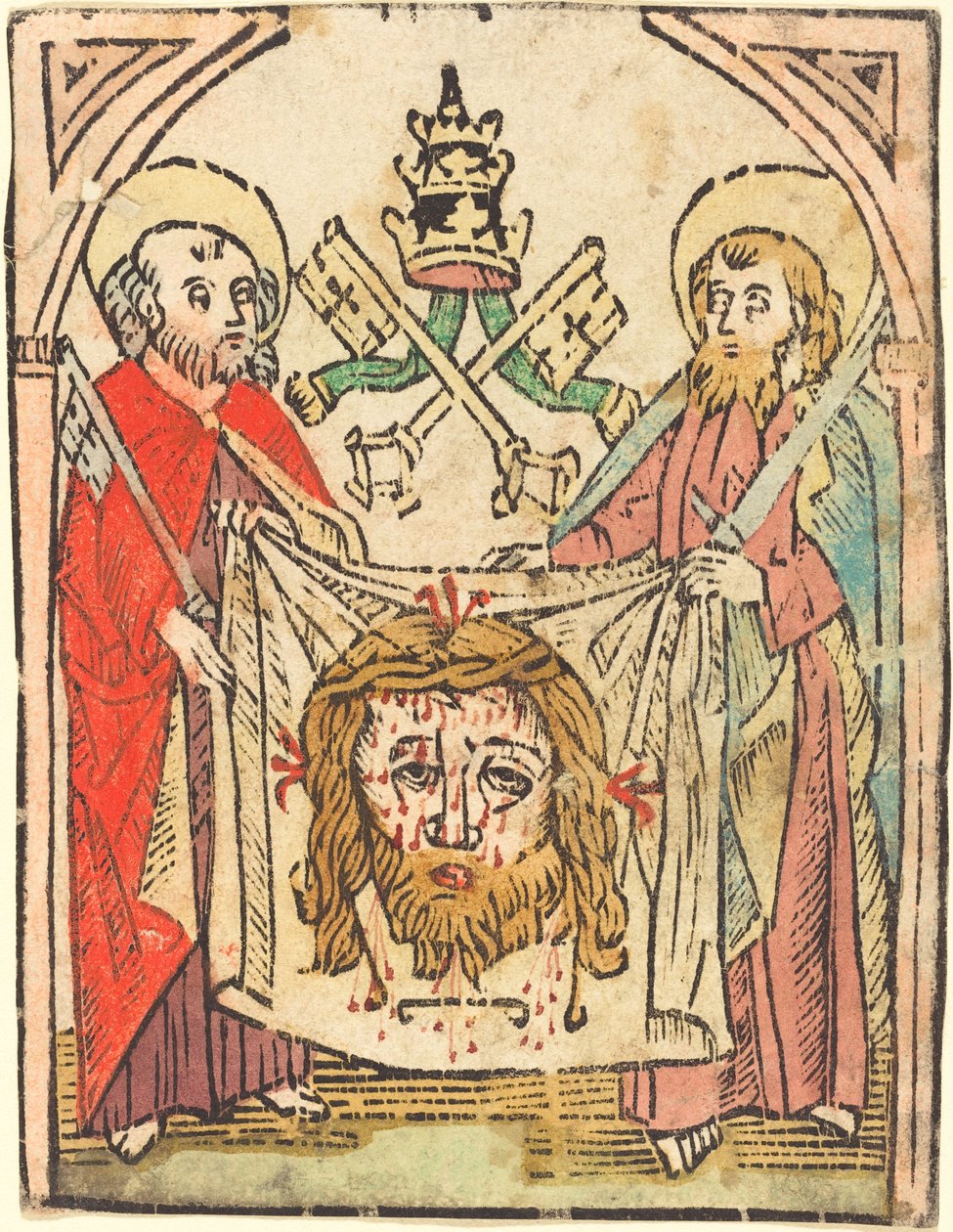 De hellige Peter og Paul med Sudarium af German 15th Century