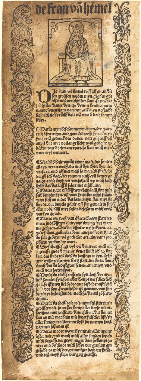 Sang til Madonnaen af German 15th Century