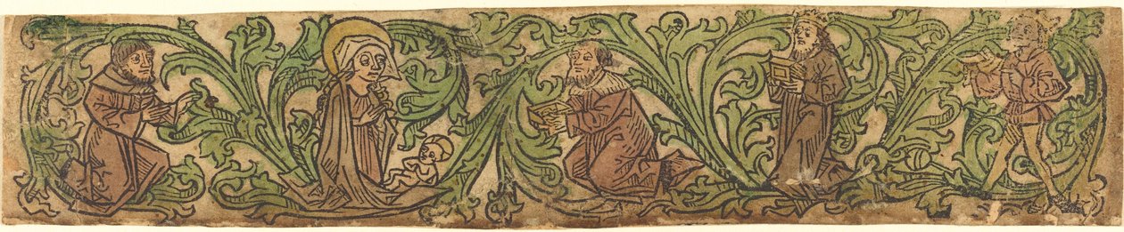 Magiernes tilbedelse sat i en grænse af German 15th Century