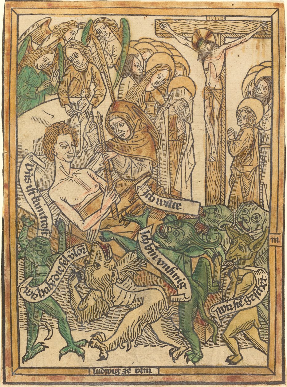 Den døende mands sidste smerte af German 15th Century