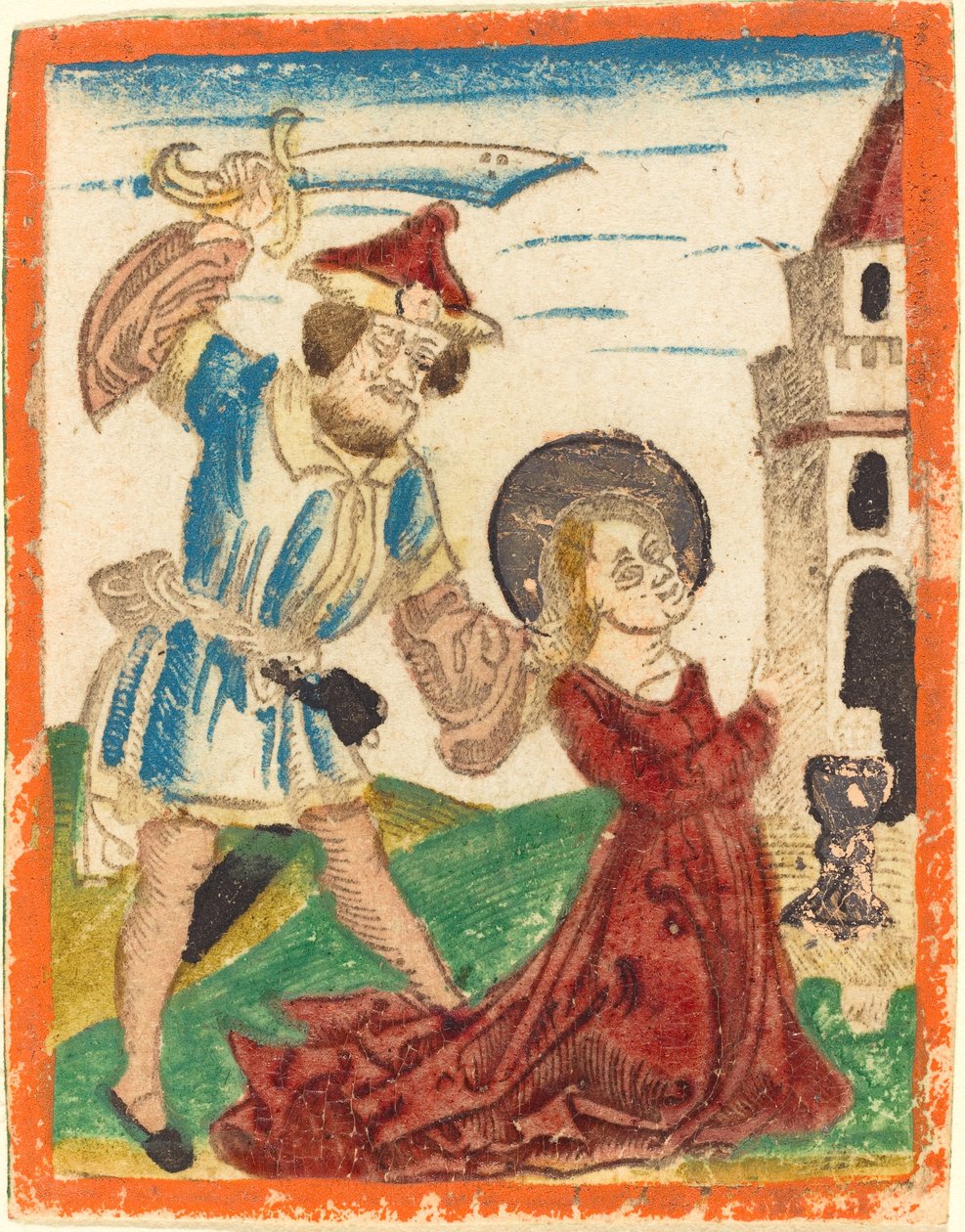 Sankt Barbaras martyrium af German 15th Century