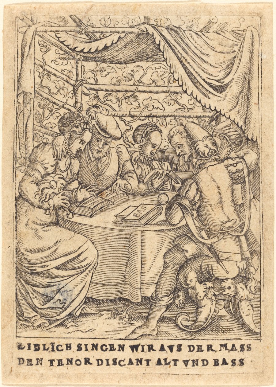 Vi synger kærligt tenordiskant alt og bas fra massagen af German 16th Century