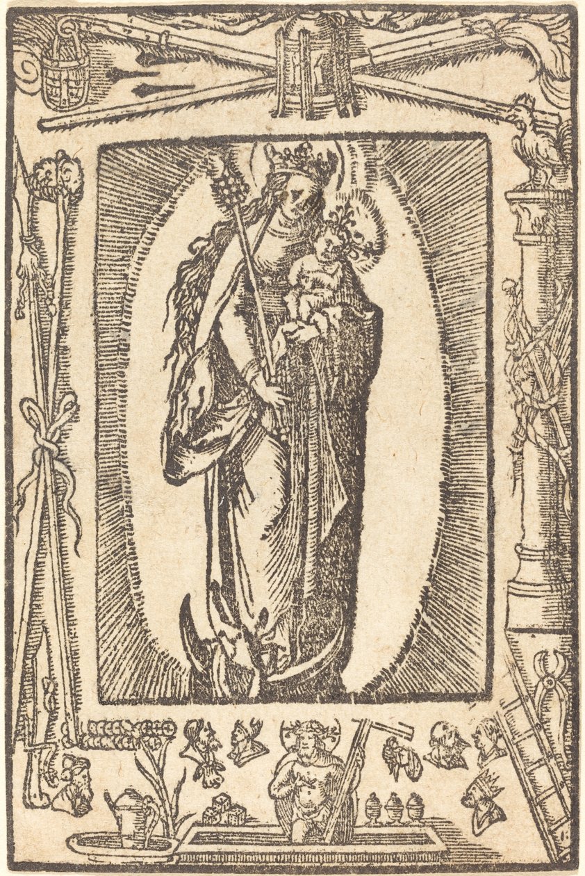 Madonna og barn af German 16th Century