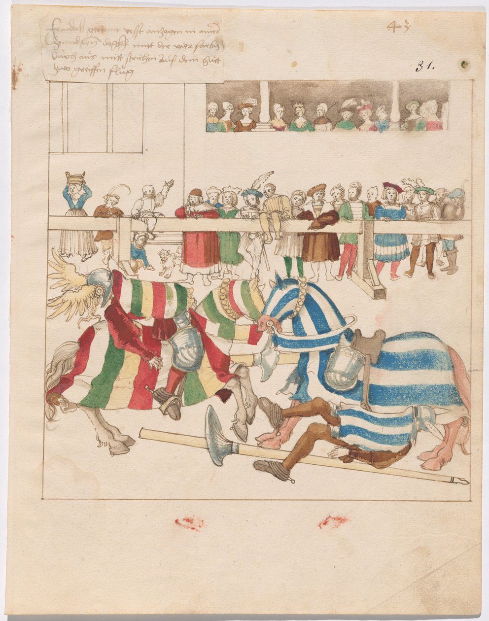 Mock Joust of War med faste skjolde af German 16th Century