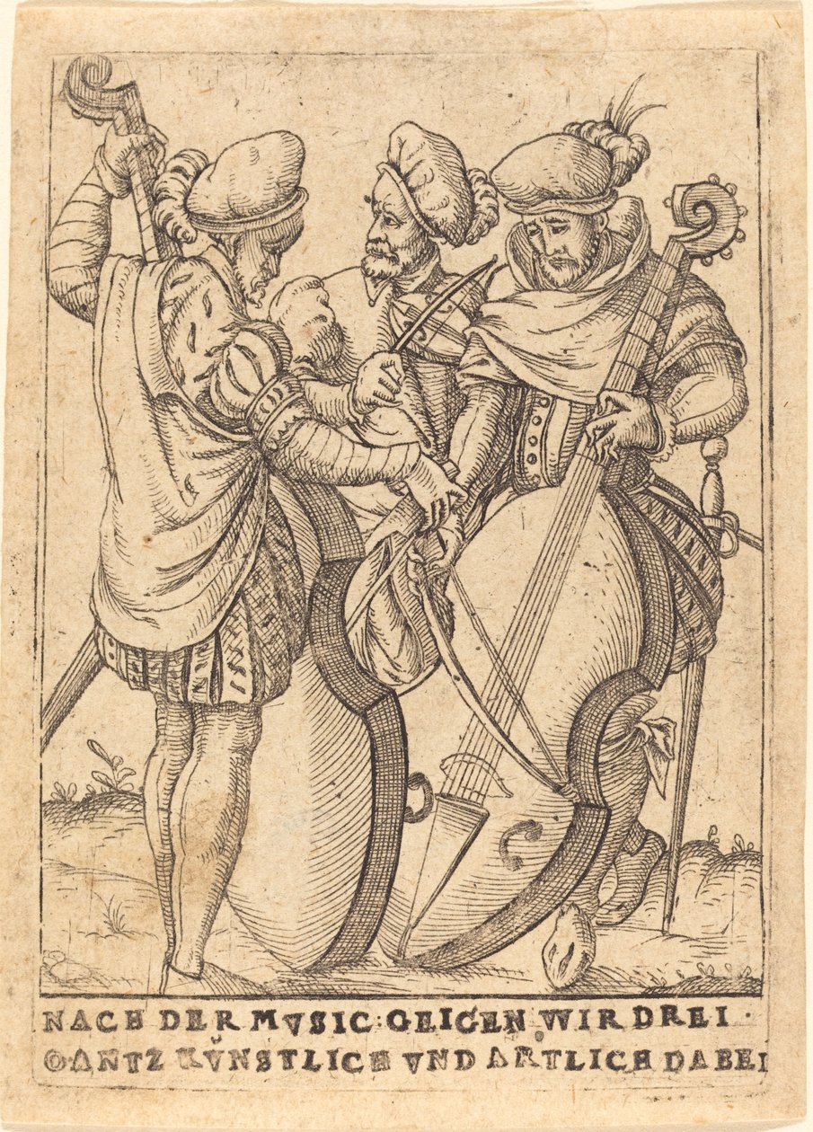 Efter musikken: vi tre fifler over det hele kunstnerisk og kunstnerisk af German 16th Century